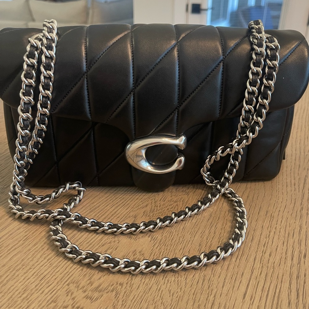 SOLD,….Coach Quilted Tabby 26 Runway Nappa Leather